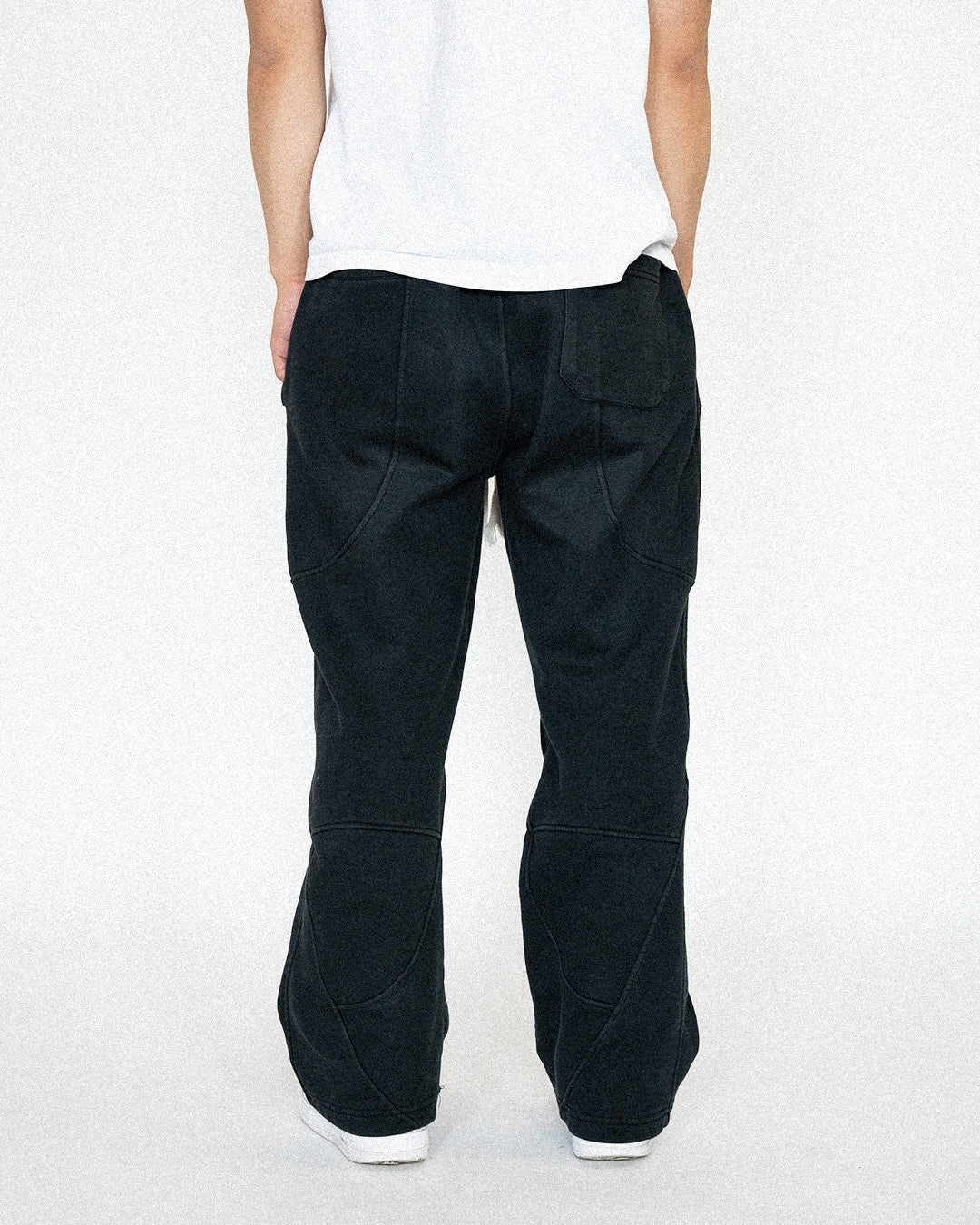 black wide leg sweatpants
