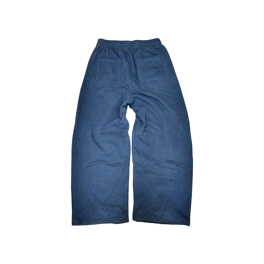 blue wide leg sweatpants