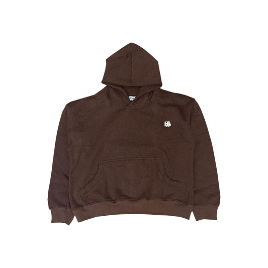 brown boxy fit hoodie